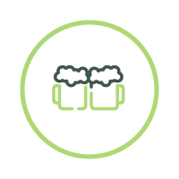 fitness icon featuring a jump rope and handles with a green circular border suitable for health and exercise contexts